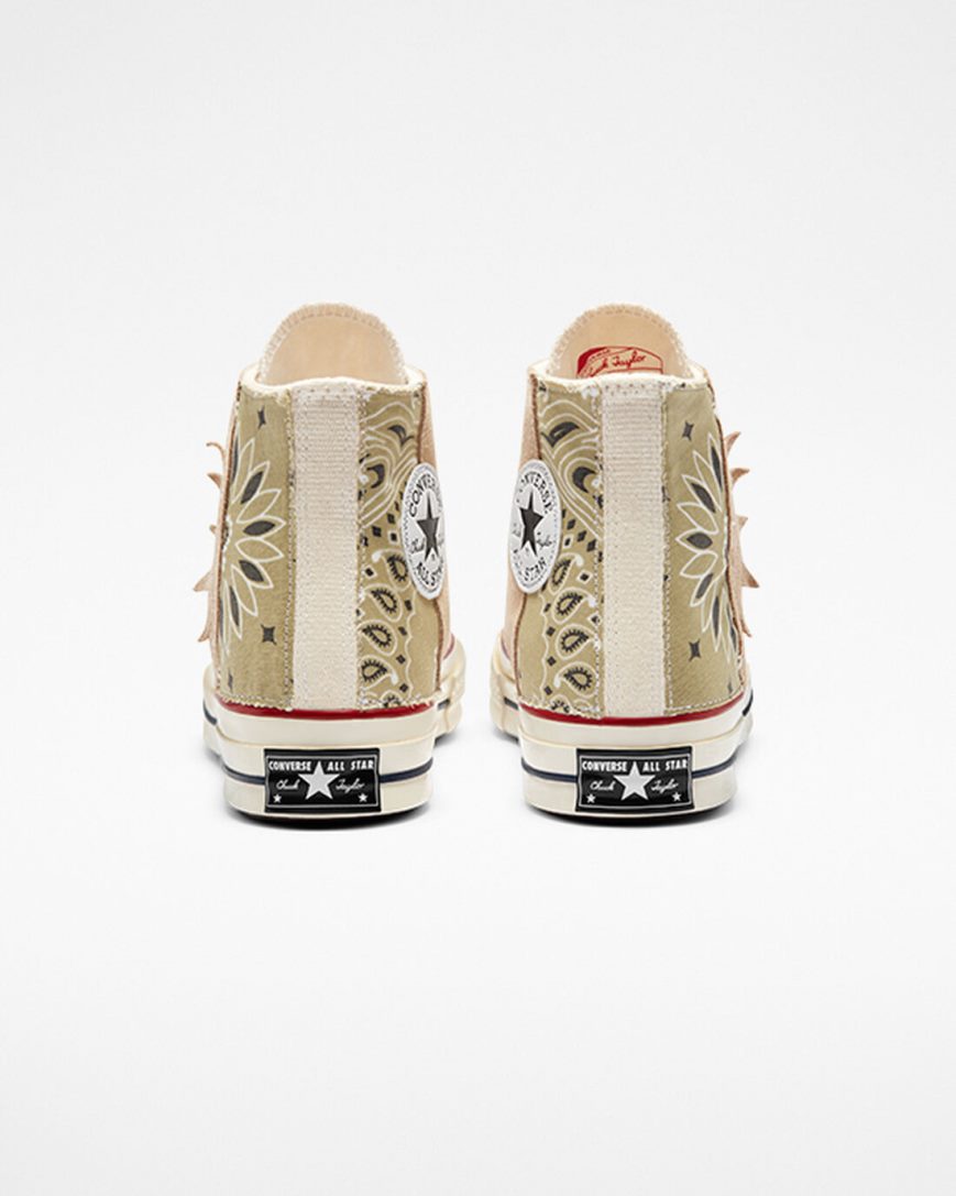 Dámské Boty Vysoké Converse Chuck 70 LTD Paisley Semišové Béžový Hnědé | CZ PBZA23